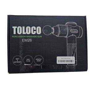 Toloco EM26 Percussion Massage Gun 10 Heads Deep Tissue Athletes Portable Light